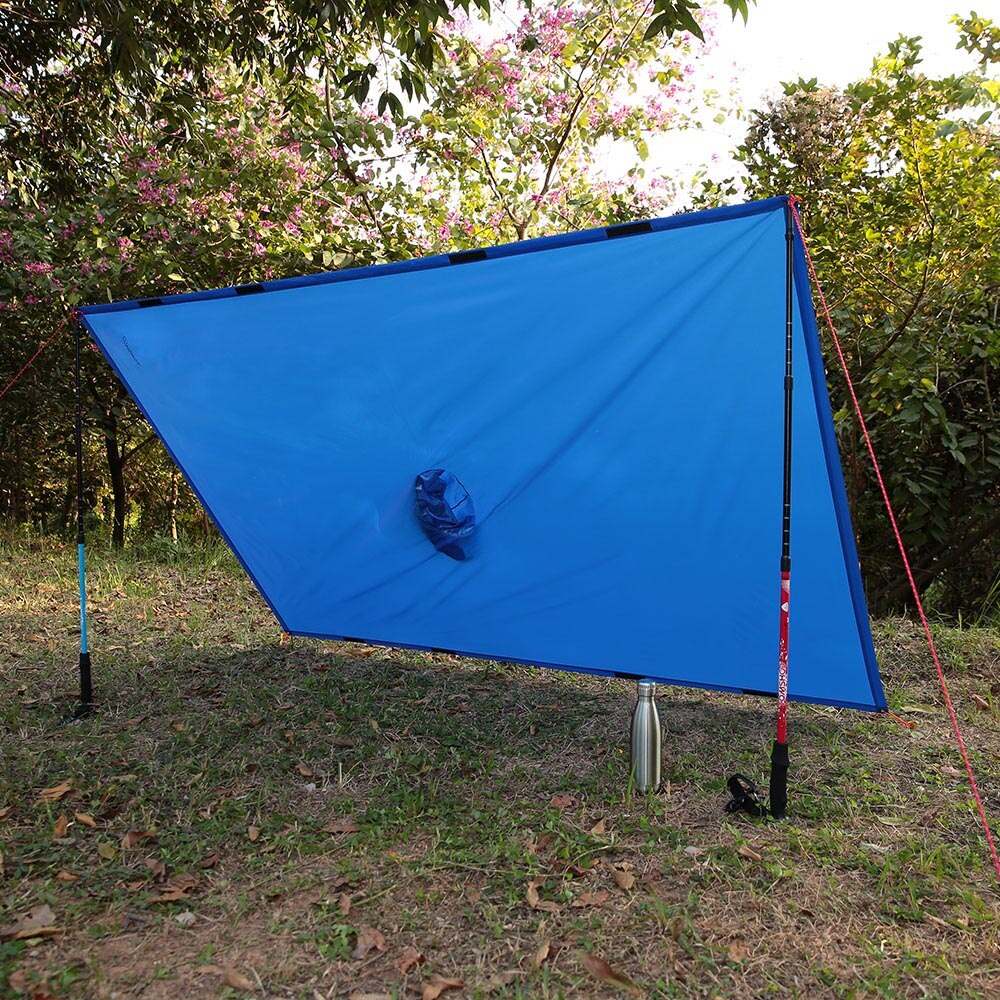 Cheap Goat Tents TOMSHOO Multifunctional Lightweight Raincoat with Hood Outdoor Rain Cover Poncho Camping Picnic Sunshine Canopy Shelter Mat Tents 